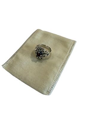 James Avery Sterling Silver Spanish Lace Birthstone Ring - Garnet - Size 6